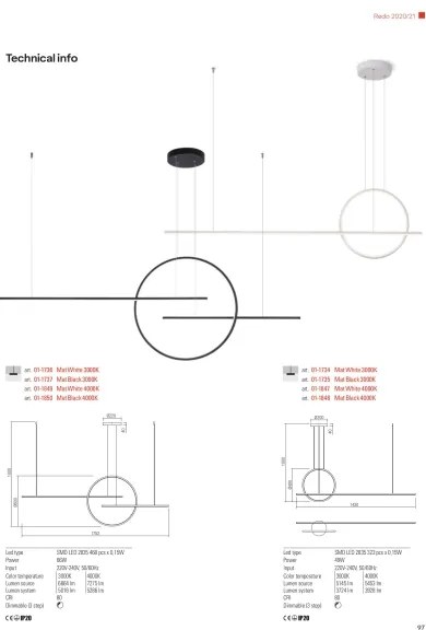 Lustră LED dimabilă pe cablu Redo 01-1737 GIOTTO LED/56W/230V negru