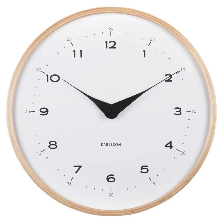 Karlsson 5995WH ceas de perete design alb, dia. 30cm