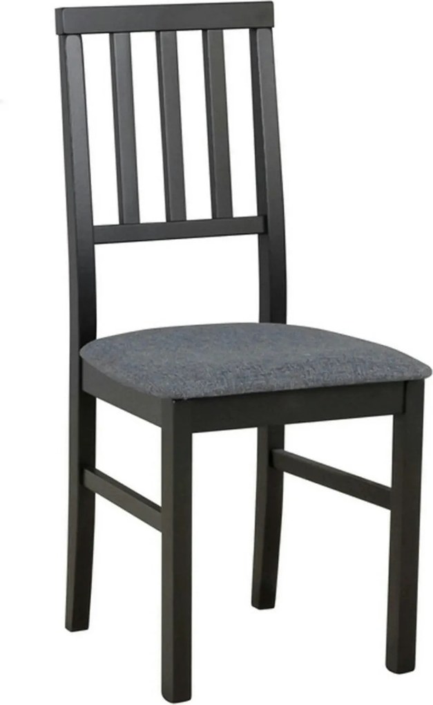 Scaun AREN, gri grafit/negru, stofa clasica/lemn, 43x50x92 cm