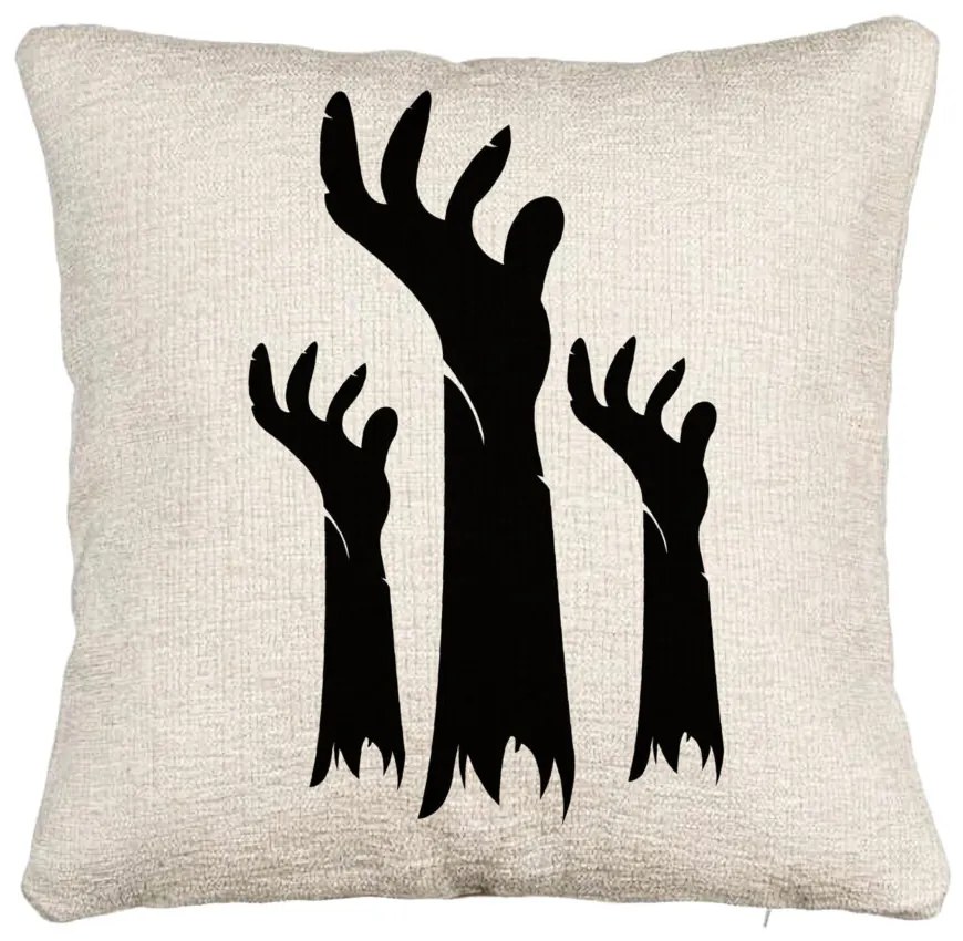 Perna Decorativa Canapea cu motiv de Halloween 5, 40x40 cm, Cu fermoar