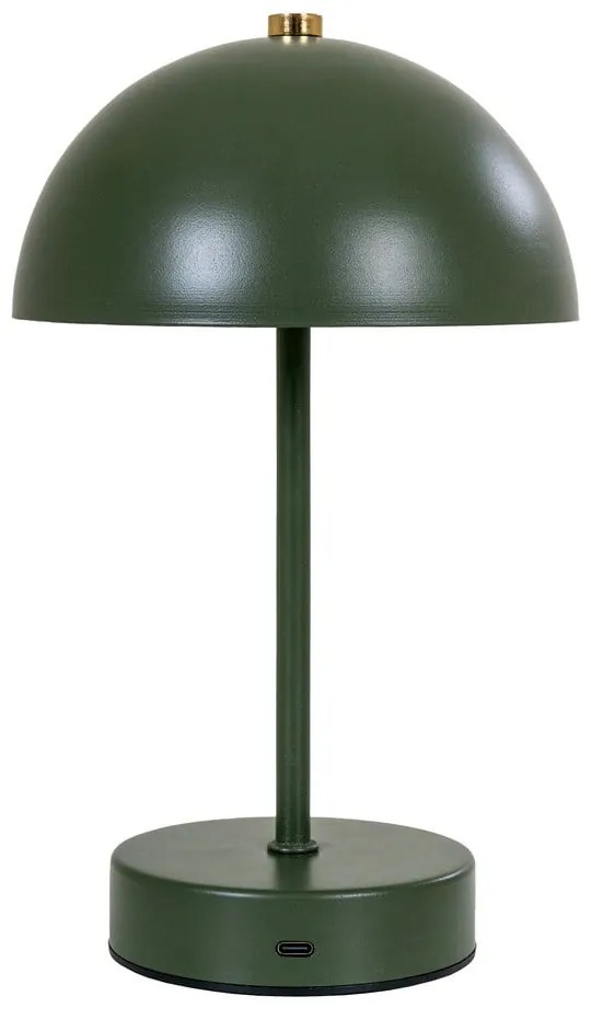 Veioză verde-închis LED cu abajur din metal (înălțime 25 cm) Holt – House Nordic