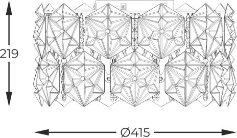 Plafonieră Zuma Line C0534-05C-F4AC DAVI 5xG9/33W/230V argintiu