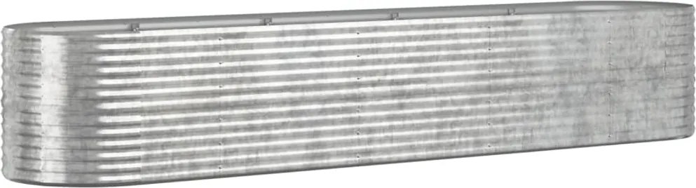 vidaXL Strat înălțat grădină 368x80x68 cm oțel galvanizat