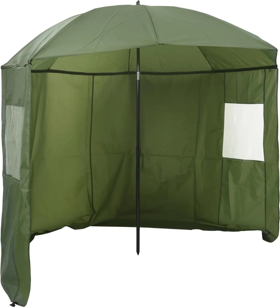 vidaXL Umbrelă pentru Pescuit Galben armata 220 x 193 cm