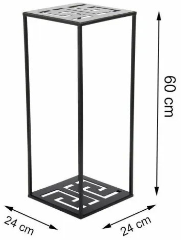 Suport pentru flori 60x24 cm, negru