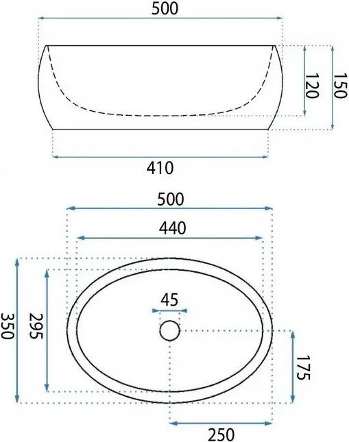Lavoar pe blat Basaro Aurora alb