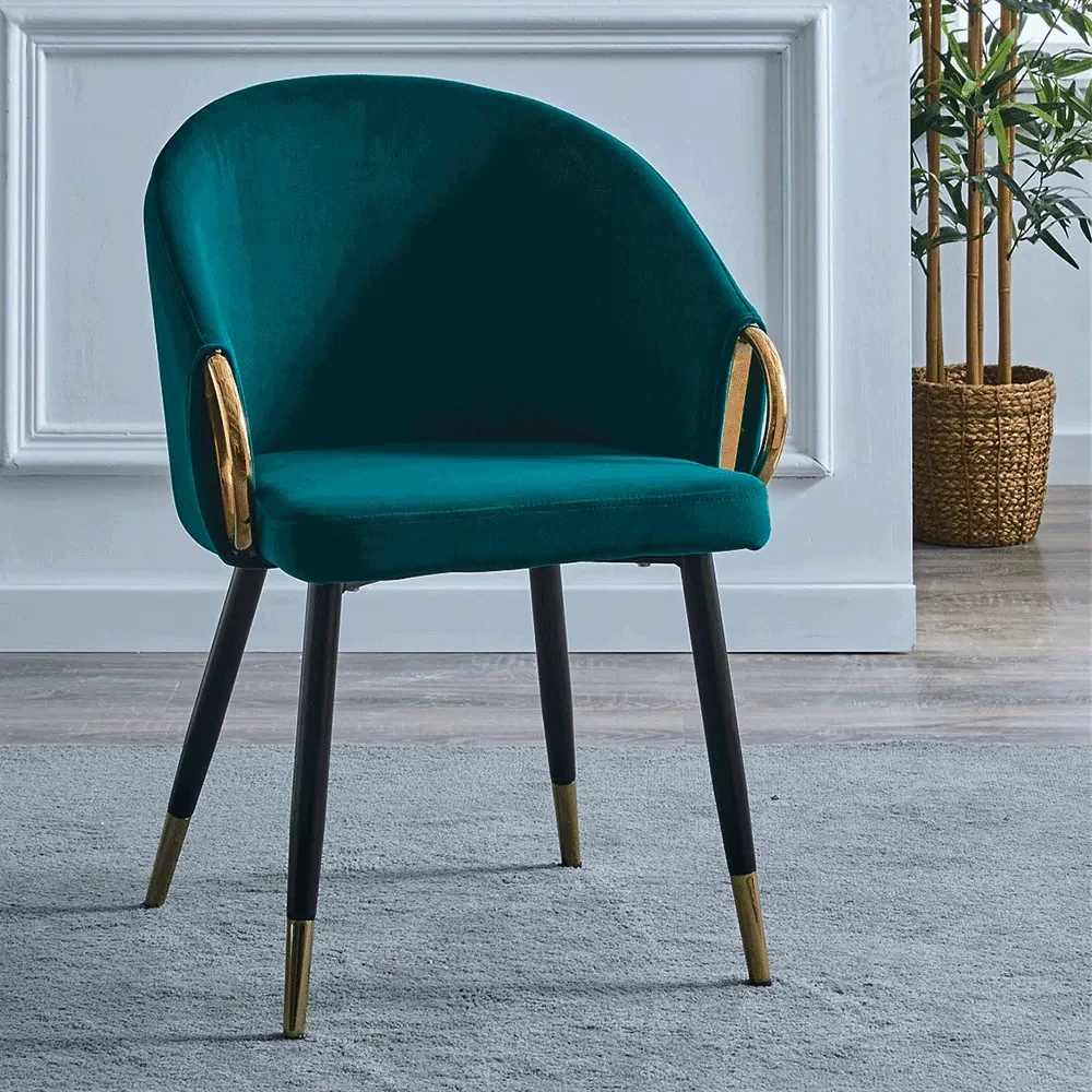 Fotoliu de design Hafnon (Smaragd + auriu Crom). 1034355