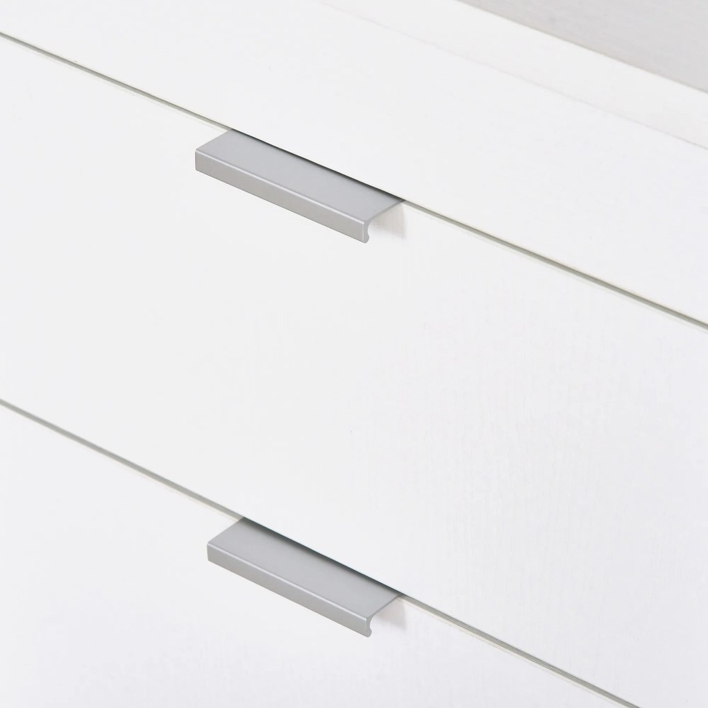 HOMCOM Birou de Lucru Spațios cu Sertar Dulap Picioare în Formă de Cadru de Stil Modern 112,5x50x75,5 cm Alb | Aosom Romania