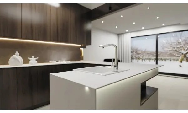 Deante BRE_075M - Baterie chiuvetă cu duș extractibil ERIDAN crom lucios