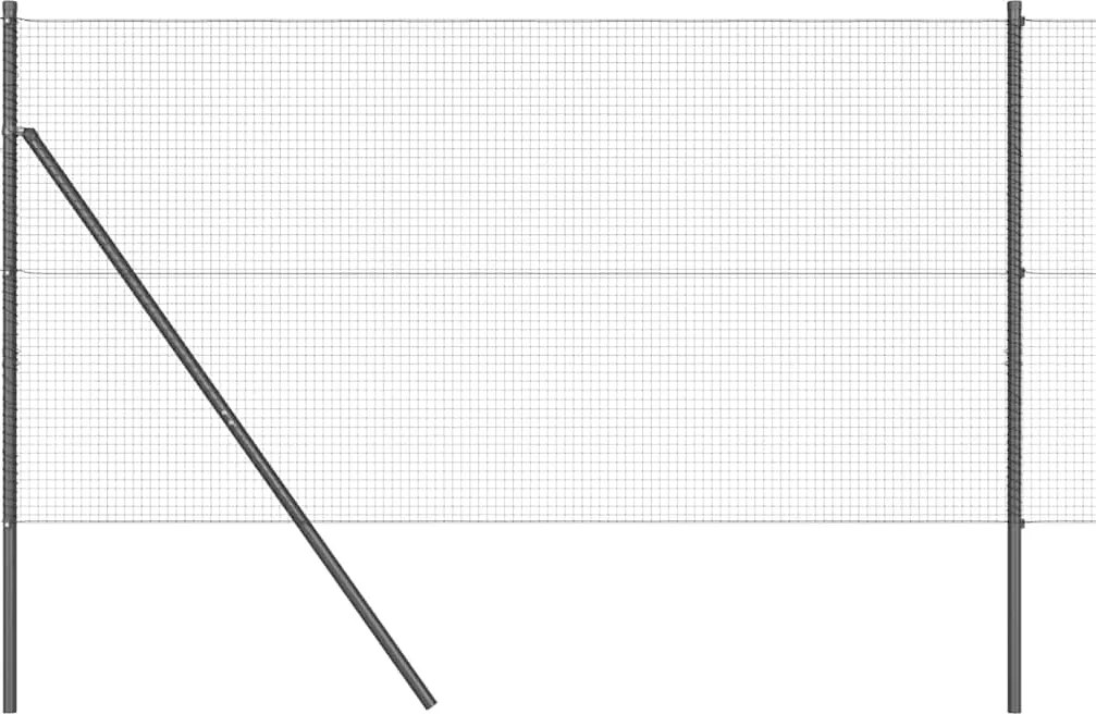 vidaXL Stâlp de gard. Gri 25 x 1,2 m (plasă de 19 x 19 mm) Oțel și PVC