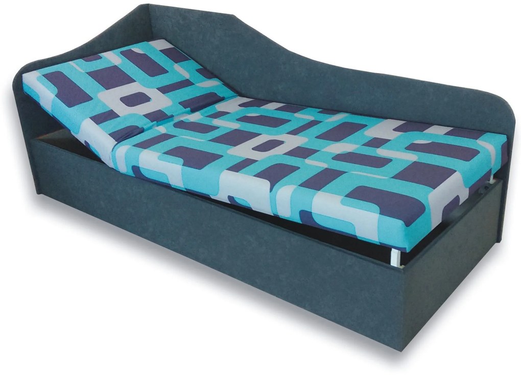 Pat de o persoană (canapea) 90 cm Abigail (Gusto 4A + gri 81) (S). 793058