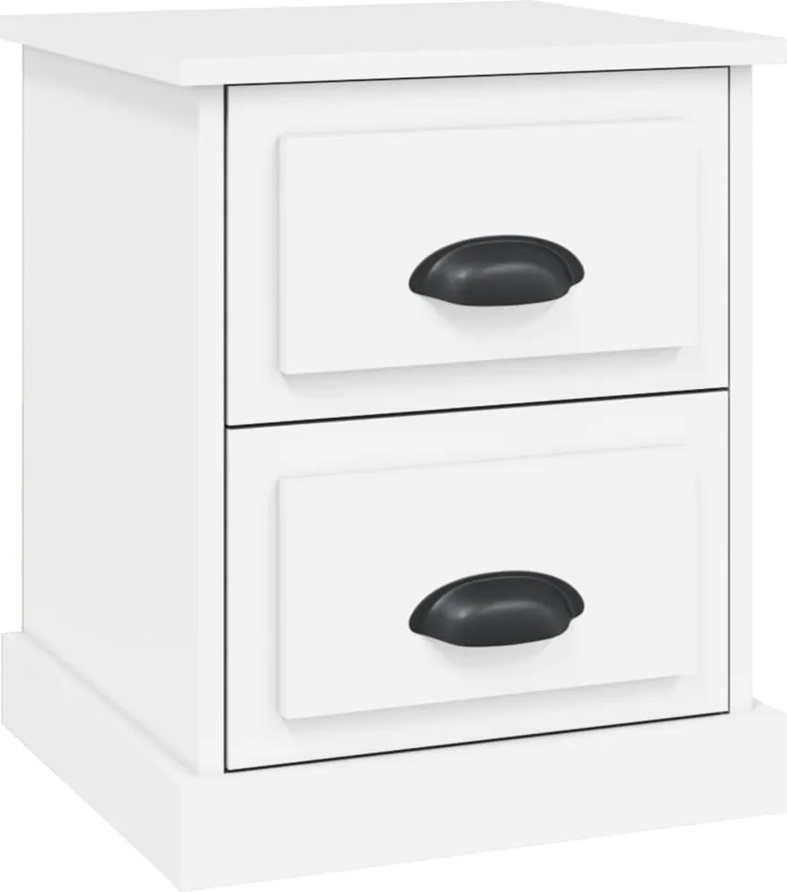 vidaXL Noptieră, alb, 39x39x47,5 cm, lemn prelucrat