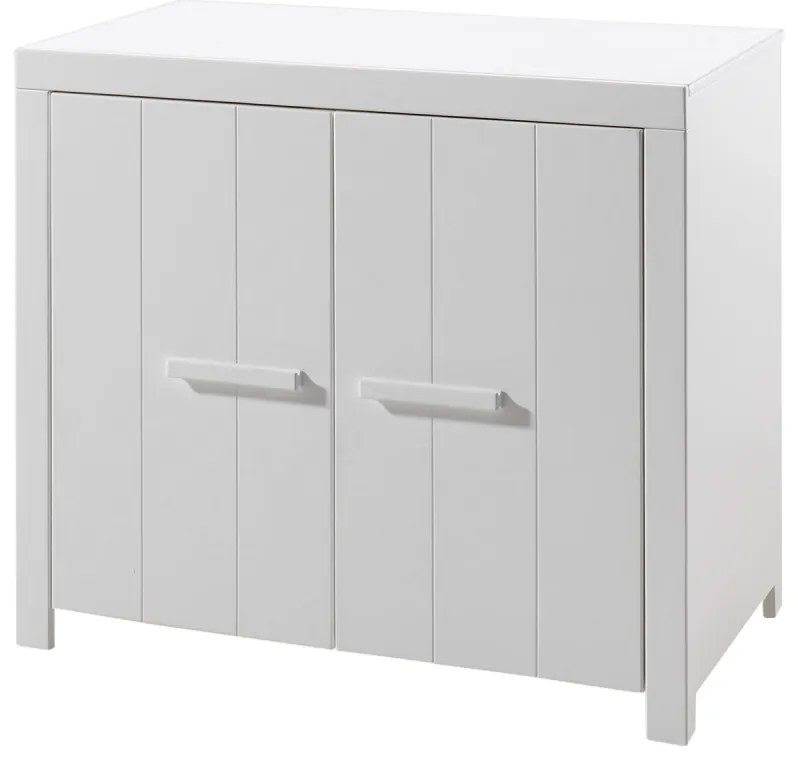 Set Complet Cameră Copii ERIK: Pătuț Transformabil 60x120 - 90x200 cm, Comodă, Masă de Înfășat și Dulap 3 Uși, Alb – Vipack