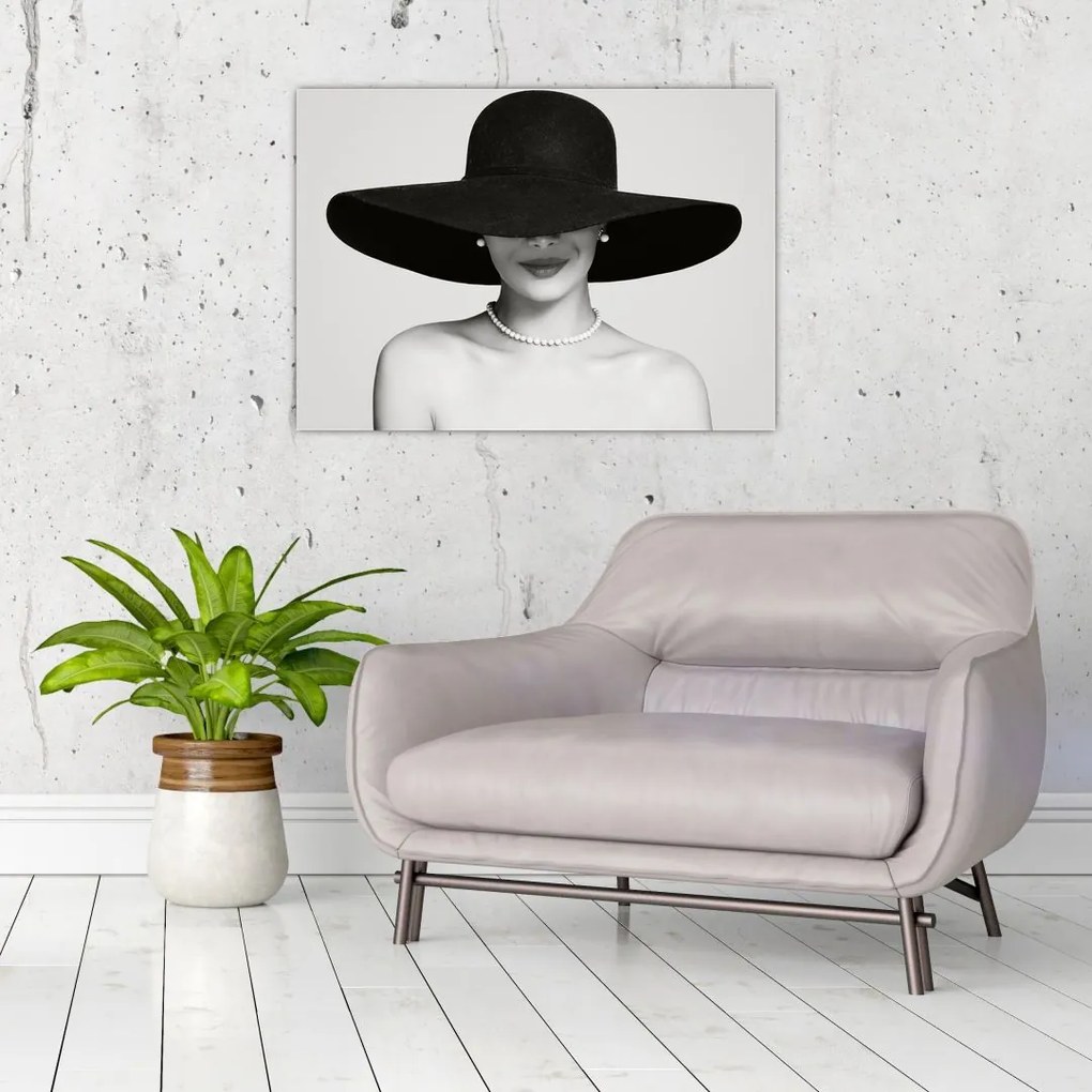 Tablou - Femeia cu pălărie (70x50 cm)