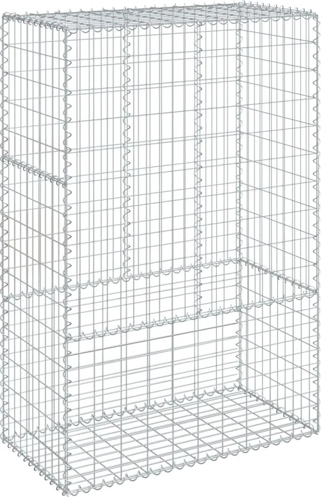 vidaXL Coș gabion cu capac, 100x50x150 cm, fier galvanizat