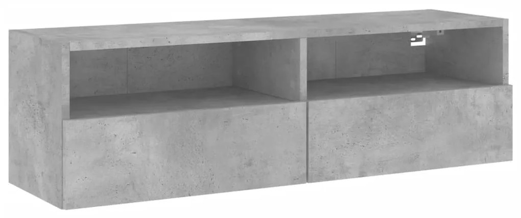 836888 vidaXL Comodă TV de perete, gri beton, 100x30x30 cm, lemn prelucrat
