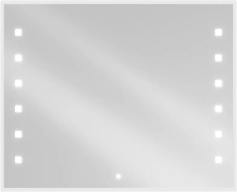 Mexen Ner oglindă de baie iluminată 100 x 80 cm, LED 6000K, anti-aburire - 9809-100-080-611-00
