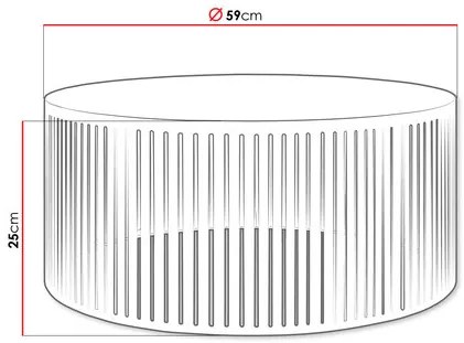 Măsuță de cafea Konezo Mini (Alb + Alb arctic) . 1103724