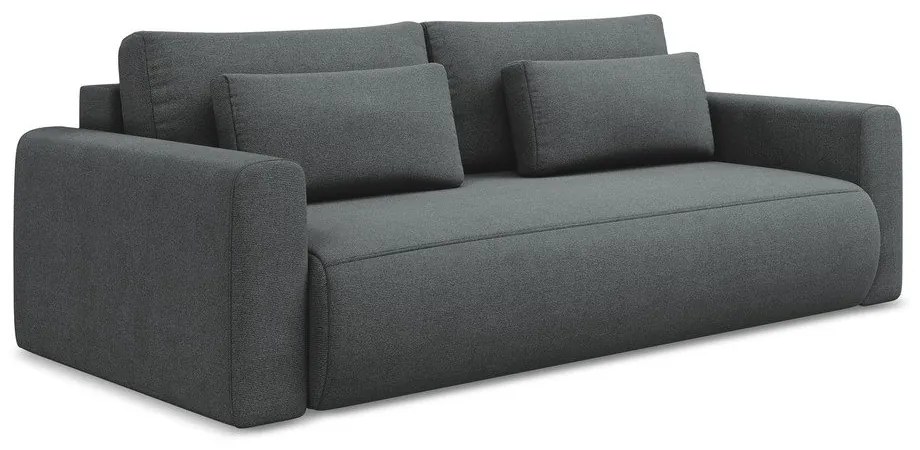 Canapea gri închis extensibilă/cu spațiu de depozitare 238 cm Kapua – Makamii