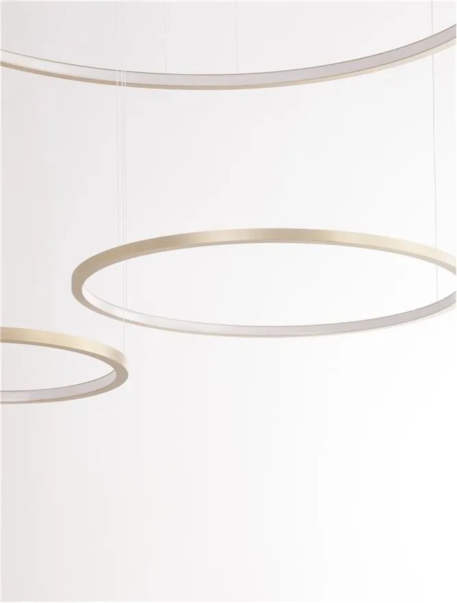 Lustra LED suspendata design circular PURPLE 3 ring aurie