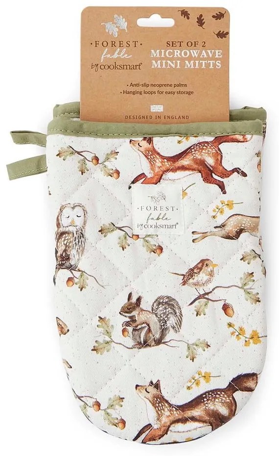 Set de mănuși de bucătărie 2 buc. din bumbac Forest Fable – Cooksmart ®