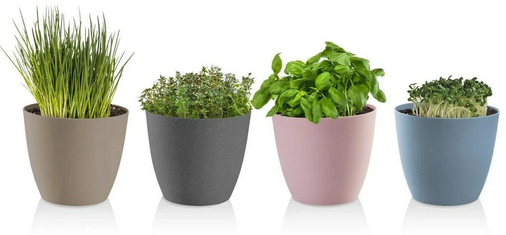Ghiveci de flori Gardenico Ella matt taupe, diametru 18 cm, diam. 18 cm