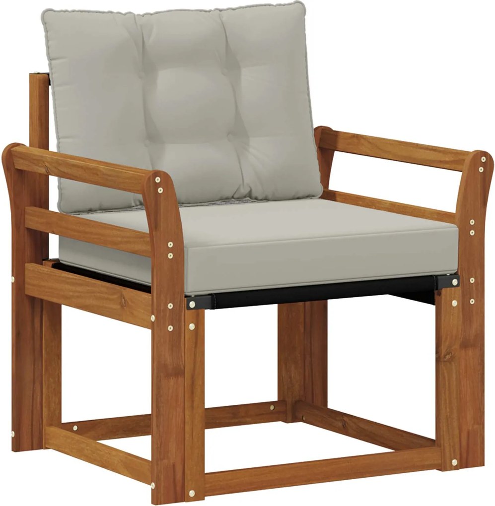 vidaXL Set de canapele de exterior Lemn solid de Acacia și Textilene