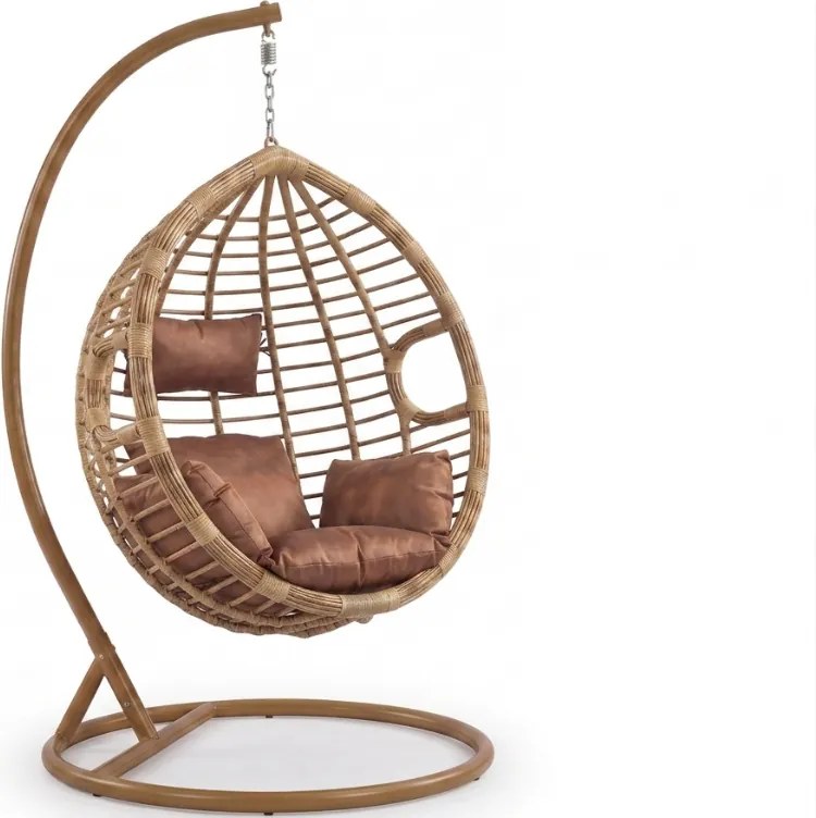 Scaun suspendat BORNEO cu suport, maro