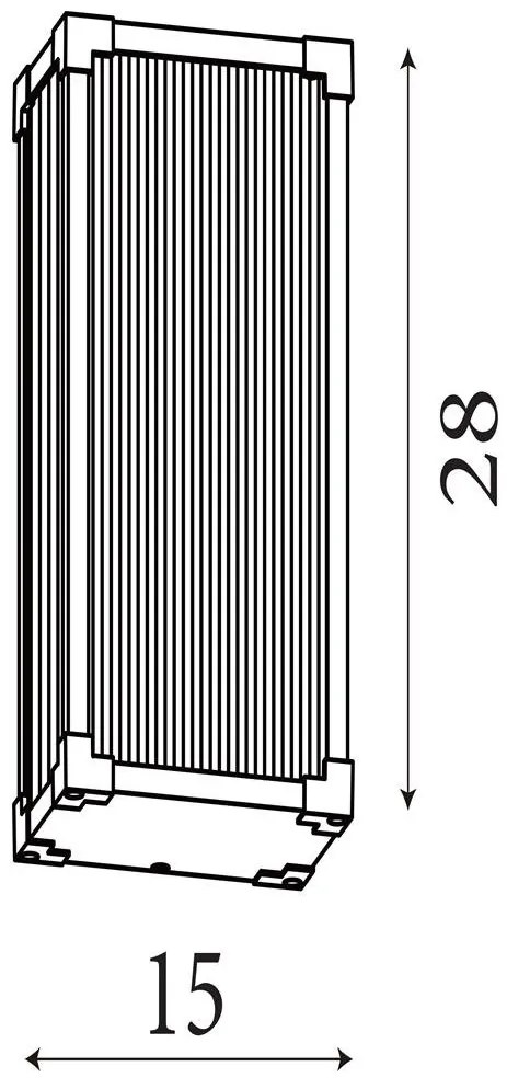 Aplica neagra perete exterior IP44 Cincinnati