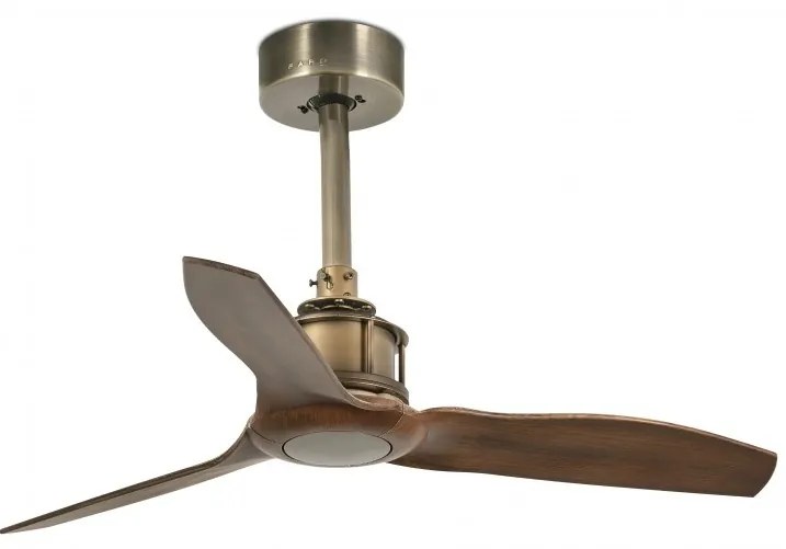 Ventilator de tavan cu telecomanda design modern JUST FAN alama antic / lemn nuc