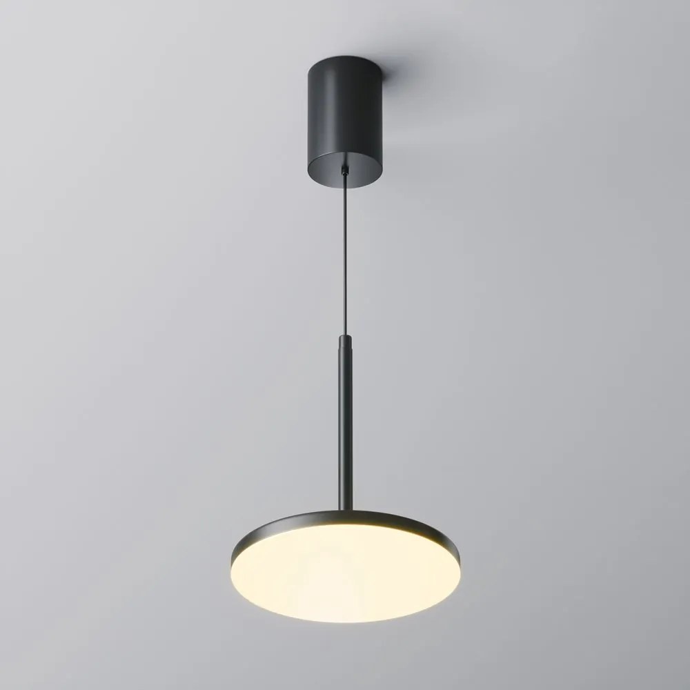 Lustra/Pendul LED iluminat design tehnic Plato D-18,5cm negru