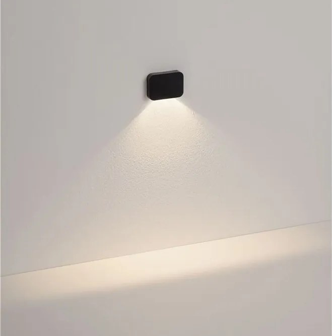 Spot aplicat lumina LED ambientala IP65 SENDO negru