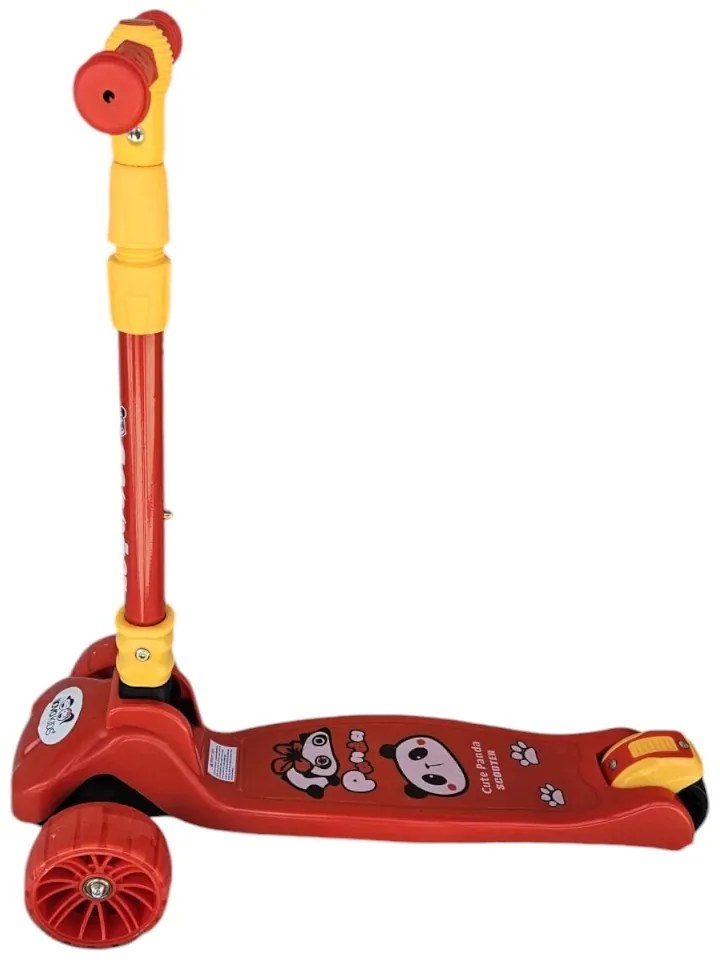 Trotineta copii cu roti luminoase din silicon NOVOKIDS™ Mini Scooter 8020, Cu melodii si lumini, 3 roti, Pliabila, Maner reglabil pe inaltime, Maxim