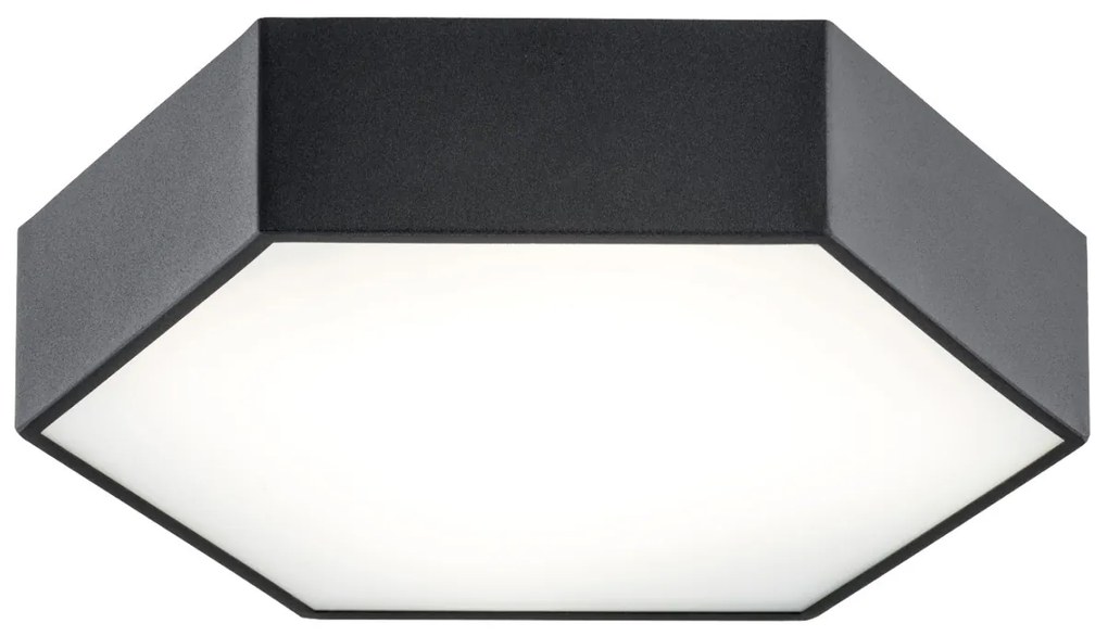 Plafoniera LED moderna design hexagonal ARIZONA 22,5W negru