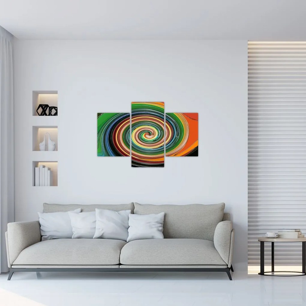 Tablou abstract - spirala colorata (90x60 cm)