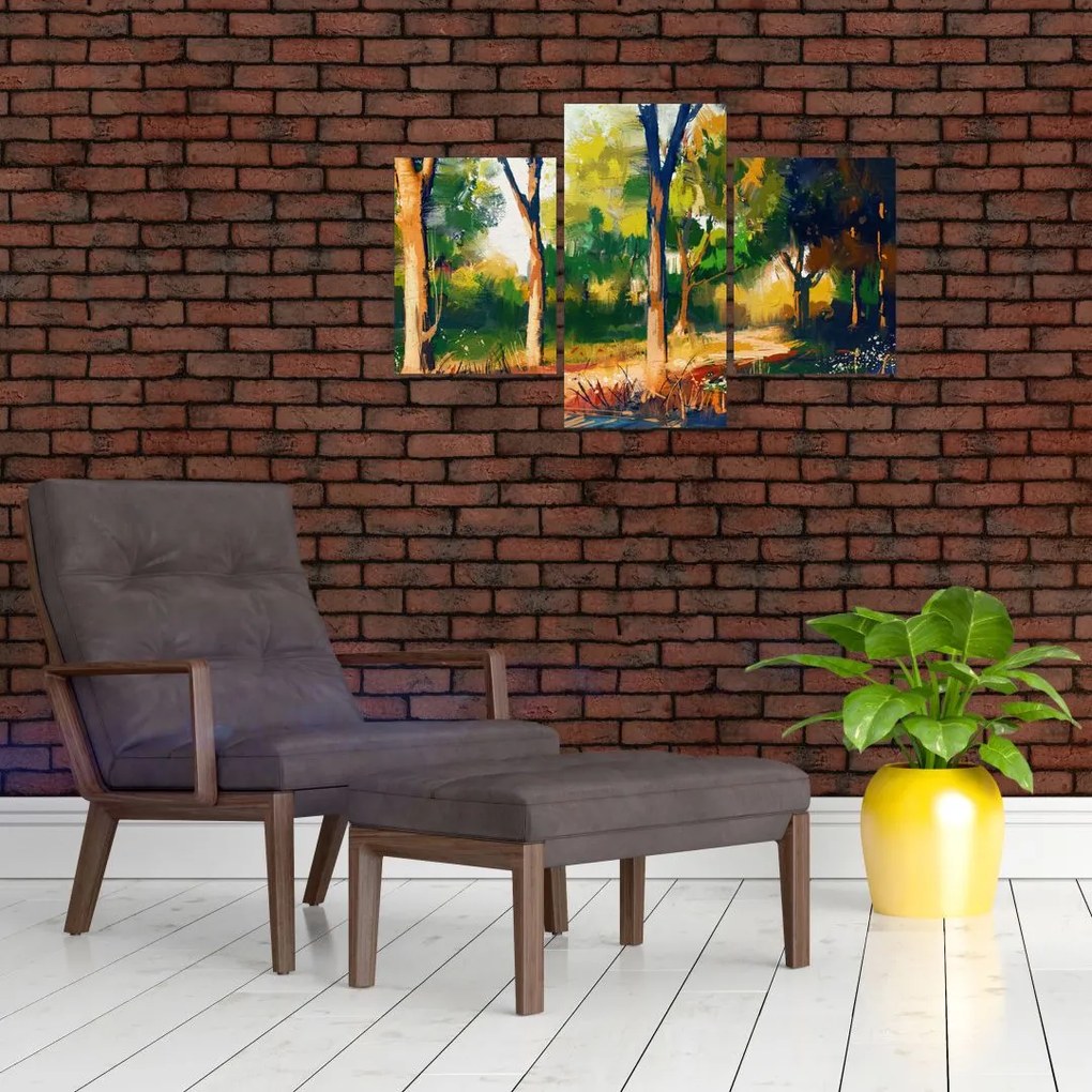 Tablou - Pădure de vară însorită, pictură (90x60 cm)