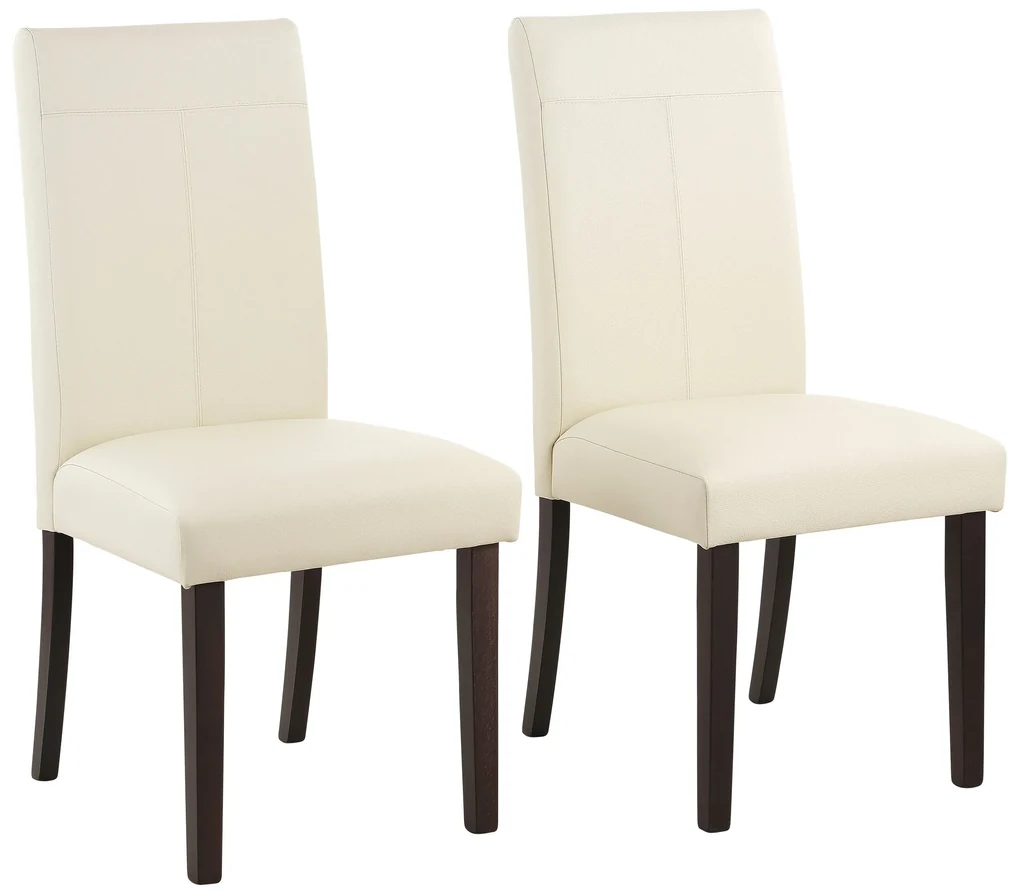Set 2 scaune Rubin bej piele ecologica 57/59/101 cm