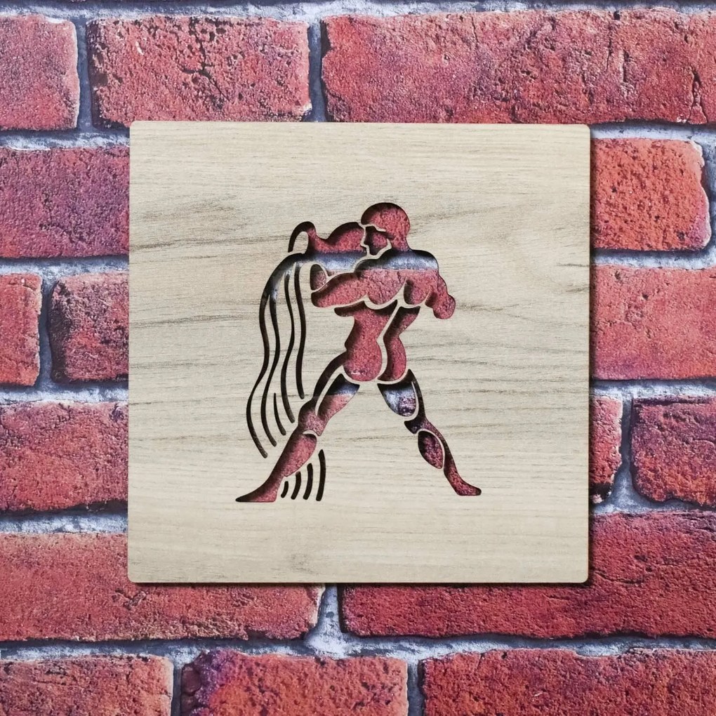 DUBLEZ | Decorațiune din lemn - Zodia Vărsător
