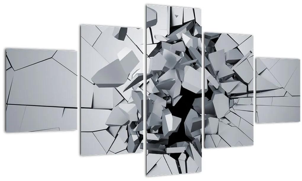 Tablou abstracție 3D (125x70 cm), în 40 de alte dimensiuni noi