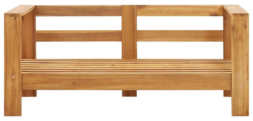 Banca de gradina cu perne, gri, 140 cm, lemn masiv de acacia 1, Morke gra, Canapea cu 2 locuri