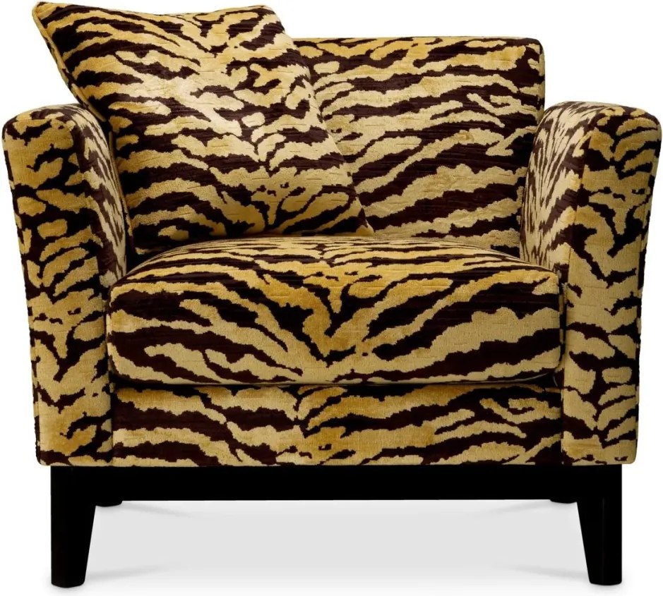 Fotoliu design LUX Flux, maro Tigris