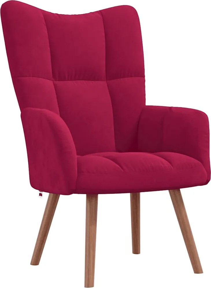 vidaXL Scaun de relaxare, roșu vin, catifea