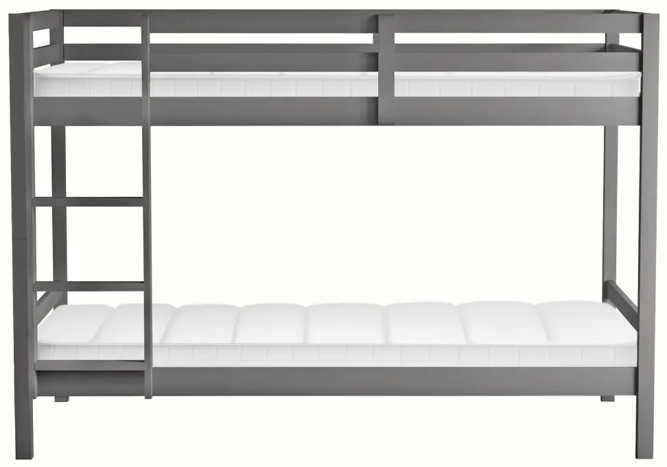 Pat etajat pentru copii 90 cm Invocato (gri) (cu somieră). 1116362