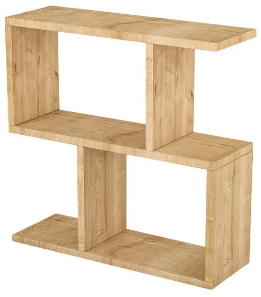 Consola Kalune Design 854KLN2804, 60x60 cm, 3 nivele, acoperire cu melaminat, maro