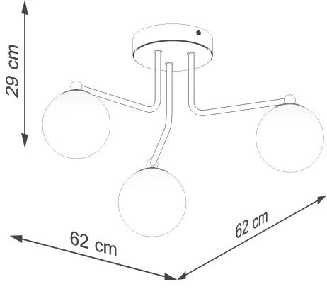 Lustră pe tijă Sollux SL.1659 ASTRAL 3xG9/8W/230V alb