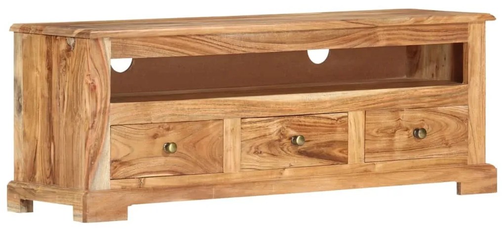 Comoda TV, maro, 110x30x40 cm, lemn masiv de acacia 1, Maro
