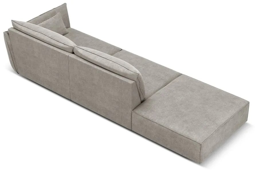 Șezlong gri deschis (cu colț pe partea dreaptă) Vanda – Mazzini Sofas