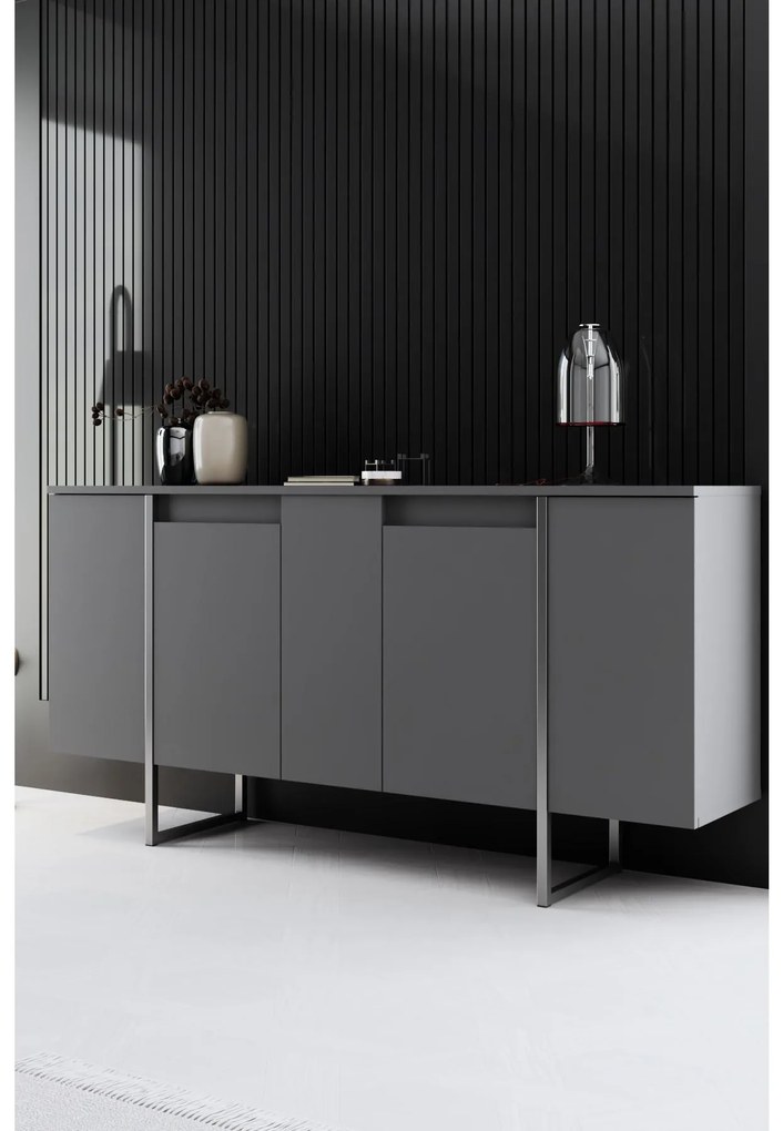 Mobilier living Luna set (antracit + Argintiu) . 1102304