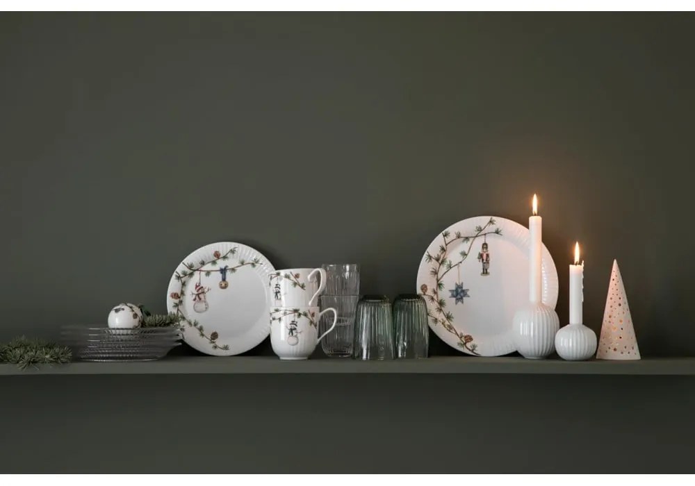 Sfeșnic din porțelan Kähler Design Hammershoi, alb, ⌀ 7,5 cm
