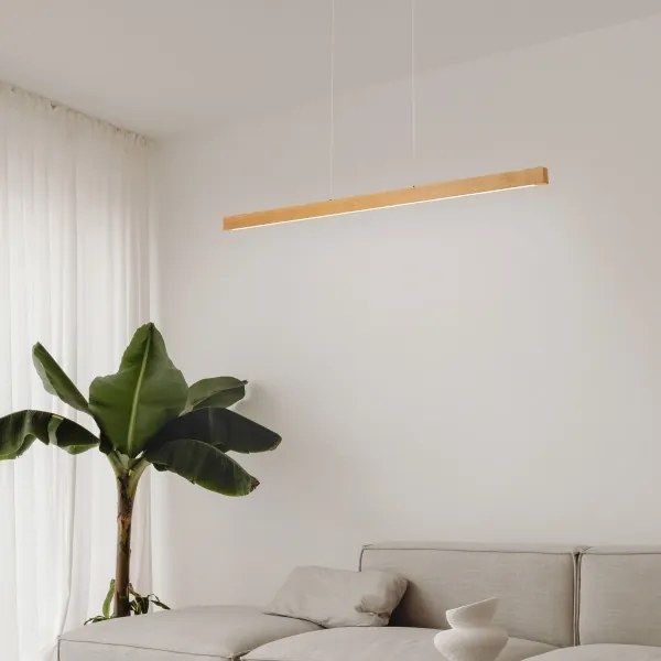 Lampă suspendată LED pe cablu VERDE LED/18W/230V 3000K 106 cm stejar